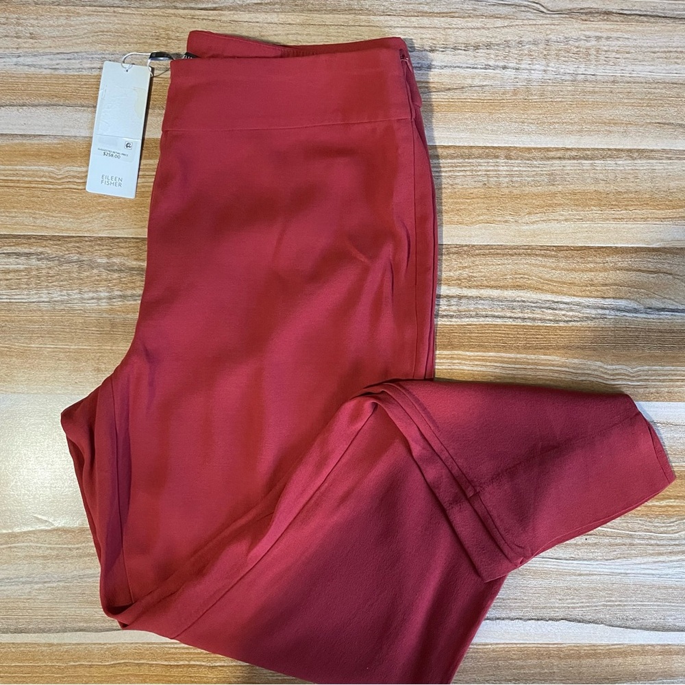 Eileen Fisher Silk Georgette Crepe Pants